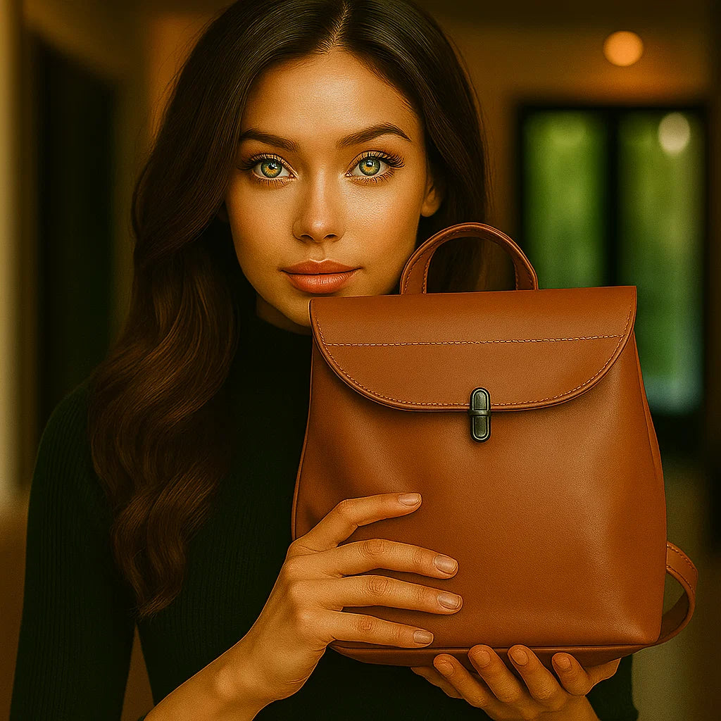👜 Premium Leather Women&#39;s Backpack – Timeless &amp; Spacious