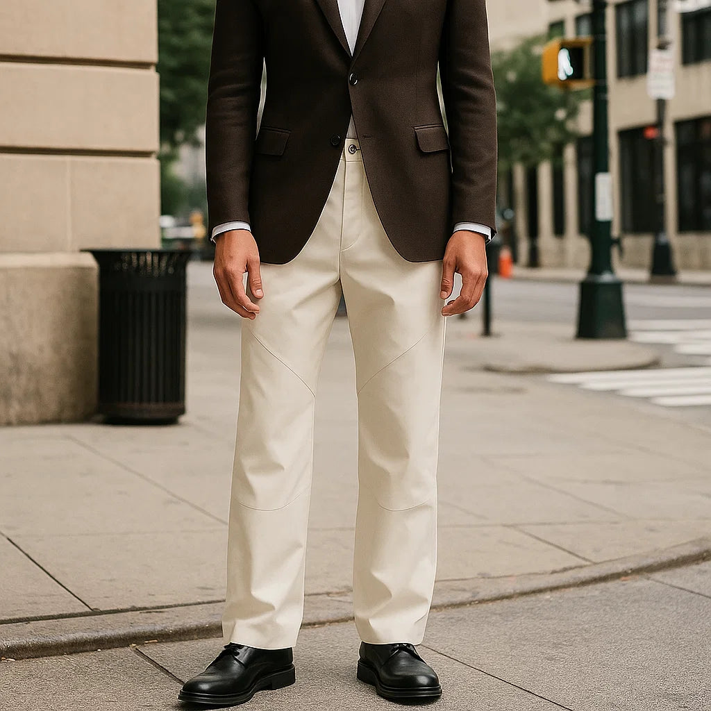 Men’s American Pleated Design Suit Pants – Modern Leisure Tailoring