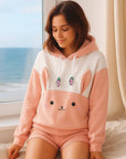 Women’s Forest Fleece Hoodie – Cozy Autumn & Winter Cartoon Style