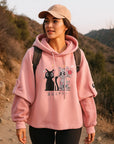Women’s Forest Fleece Hoodie – Cozy Autumn & Winter Cartoon Style
