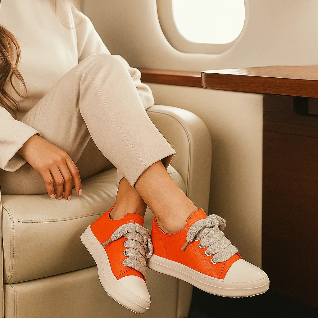 🎀 Candy Lace-Up: Women’s Chunky Sole Sneakers