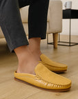 Men's Breathable Gommino Slippers - Summer Casual Semi-Slip Ons (Black/Gray/Yellow) | Sizes 39-45