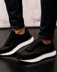 Men’s Platform Retro British-Style Sneakers – Trendy Streetwear Comfort
