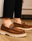 Men’s Genuine Leather Shoes - Suede & Leather Low-Heel Loaf
