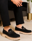 Men’s Genuine Leather Shoes - Suede & Leather Low-Heel Loaf