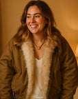 Women’s Retro Fur Collar Cotton Coat – Thickened Warmth with Commuting Chic