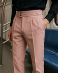 High Waist Casual Slim Fit Suit Pants