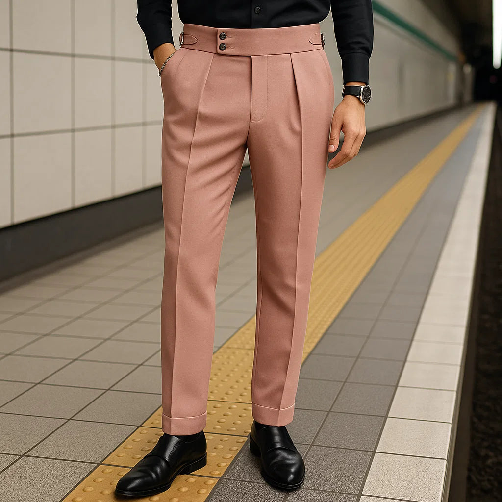 High Waist Casual Slim Fit Suit Pants