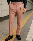 High Waist Casual Slim Fit Suit Pants