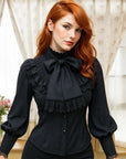Women’s Turtleneck Dress Shirt – Minimalist Chic with Soft Viscose Comfort