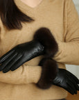 Women’s Winter Sheepskin Gloves – Touch Screen & Thermal Insulated