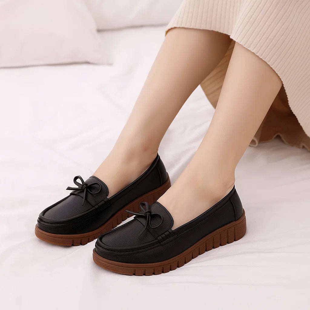 Chaussures en cuir souple pour femme – Confort du cuir de vachette double épaisseur