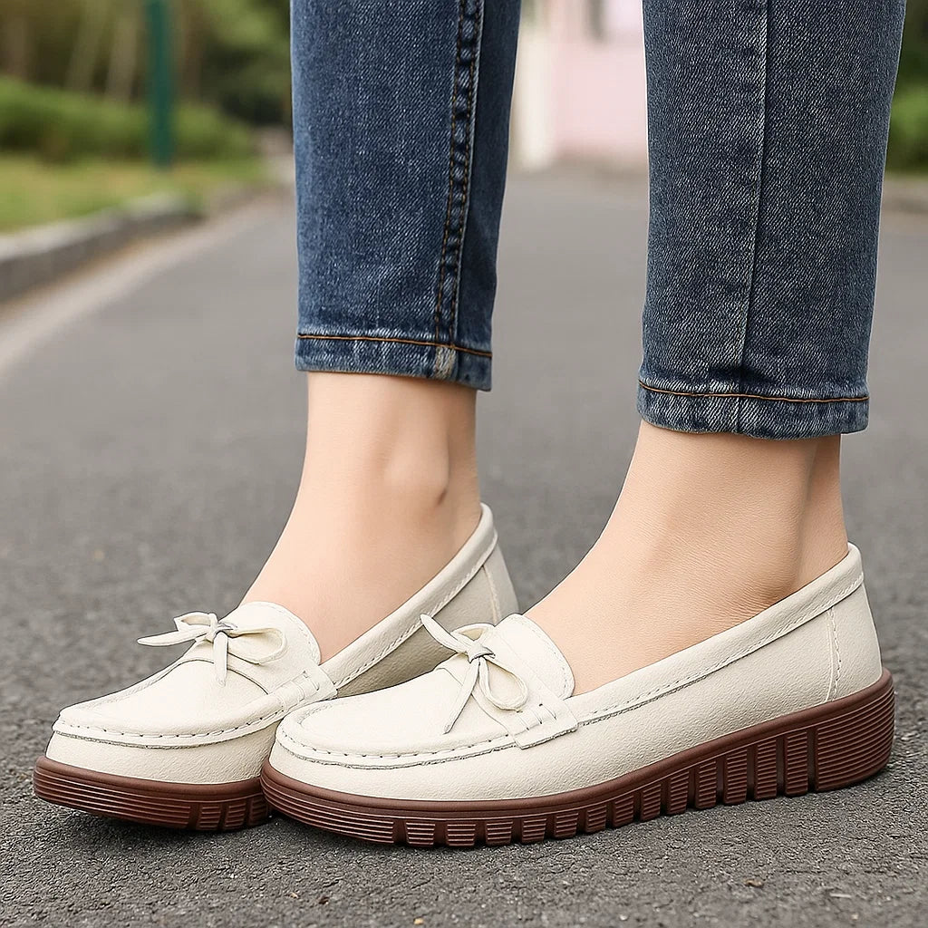 Chaussures en cuir souple pour femme – Confort du cuir de vachette double épaisseur