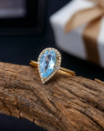 💎 Sky Blue Topaz Jewelry Set – Natural Gemstone Trio | 7×10mm Oval Cut
