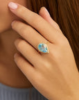 💎 Sky Blue Topaz Jewelry Set – Natural Gemstone Trio | 7×10mm Oval Cut