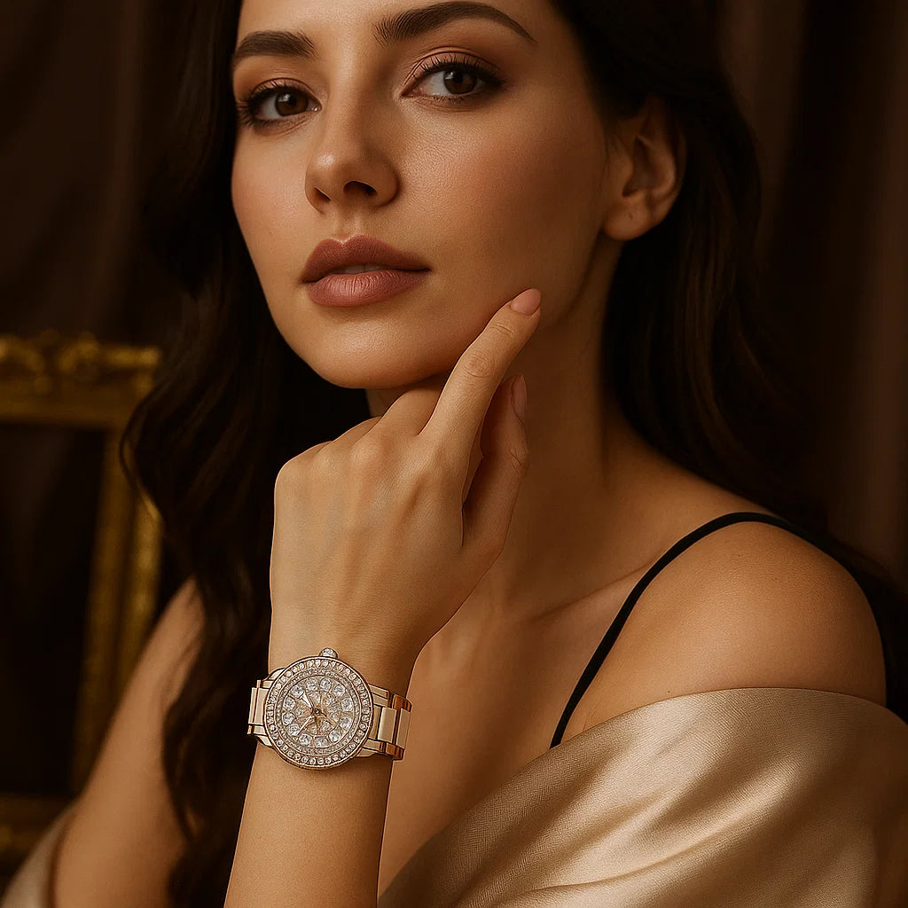 💎✨ Diamond-Accent Women&#39;s Watch – Effortless Glamour Meets Precision