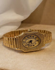 Women’s Artistic Retro Carved Quartz Watch – Small Flower Dial with Steel Strap