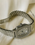 Women’s Artistic Retro Carved Quartz Watch – Small Flower Dial with Steel Strap