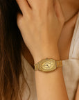 Women’s Artistic Retro Carved Quartz Watch – Small Flower Dial with Steel Strap