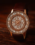 Women’s Luxury Waterproof Diamond Watch – Genuine Leather Strap Quartz Timepiece