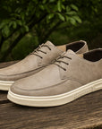 Chaussures polyvalentes monocouche en cuir véritable pour hommes