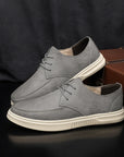 Chaussures polyvalentes monocouche en cuir véritable pour hommes