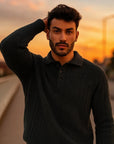 Men’s Thickened Lapel Sweater – Winter Base Layer