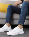 Genuine Cowhide Board Shoes - Classic Flat-Heel Universal Kicks
