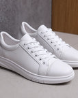 Genuine Cowhide Board Shoes - Classic Flat-Heel Universal Kicks