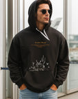 Men’s Hip Hop Winter Hoodie – Fleece Sweatshirt with Deer Print