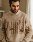 🔥 MEN'S KOREAN STYLE HALF TURTLENECK SWEATER – SLIM FIT PULLOVER (THICKENED, POLYESTER) – MINIMALIST CHIC