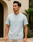 Men’s Cotton & Linen Casual T-Shirt – Short Sleeve Summer Essential