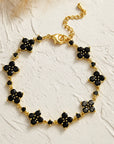 Women’s Flower Rhinestone Bracelet – Sparkling Zircon Copper Hand Jewelry