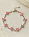 Women’s Flower Rhinestone Bracelet – Sparkling Zircon Copper Hand Jewelry