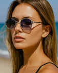 Women Polygon Sunglasses – UV-Protected Statement Piece