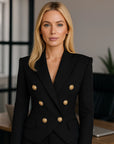 Women’s Slim Fit Suit Jacket – Waist-Fitted Commuter Blazer