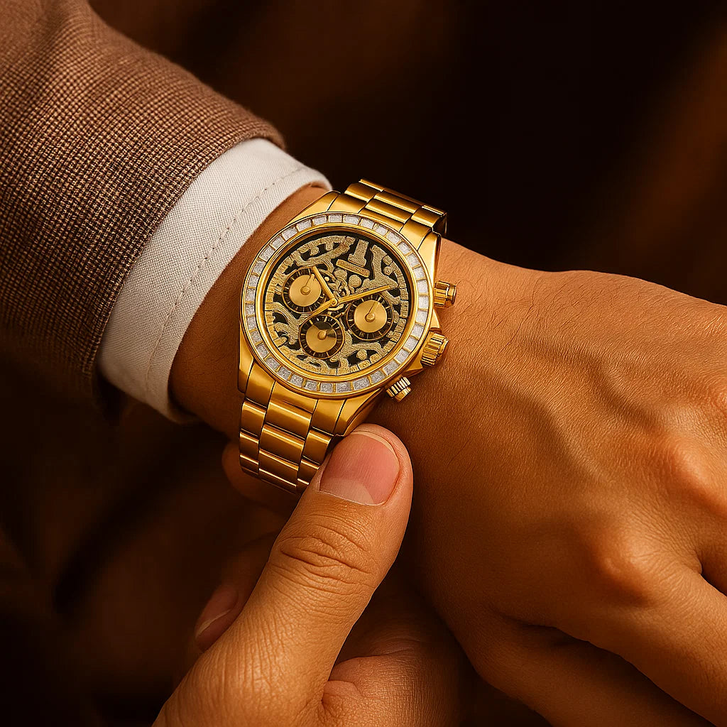 Men’s Sun, Moon &amp; Star Automatic Mechanical Watch – Multifunctional Waterproof Luxury Timepiece