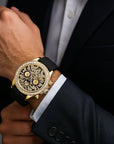 Men’s Sun, Moon & Star Automatic Mechanical Watch – Multifunctional Waterproof Luxury Timepiece