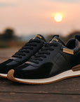 Men’s Genuine Leather Sports Shoes – Breathable Casual Low-Top Sneakers