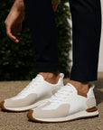 Men’s Genuine Leather Sports Shoes – Breathable Casual Low-Top Sneakers