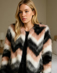 Women’s Korean Style Faux Fox Fur Short Coat – Full Leather O-Neck Street Fashion Jacket
