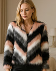 Women’s Korean Style Faux Fox Fur Short Coat – Full Leather O-Neck Street Fashion Jacket