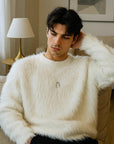 Men’s Mink Sweater – American Retro Loose Thick Winter Pullover