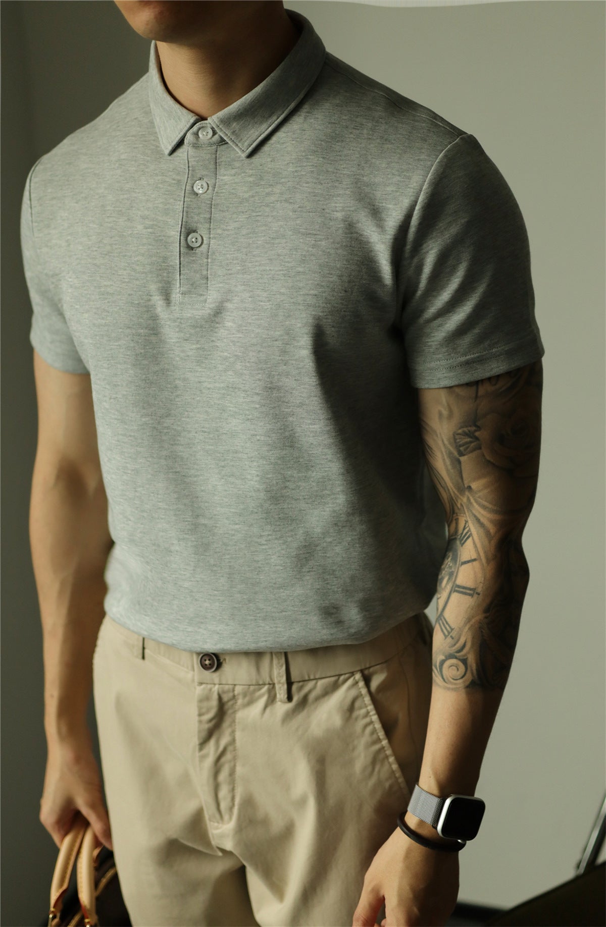 Men&#39;s Polo Shirt Lapel Short Sleeve