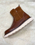 Leather With Fleece Lining Sheepskin Fur Snow Boots