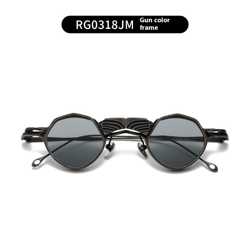 Round Frame Shaped Sunglasses Double Layer women
