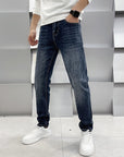 Men's  Slim  Straight Leg Elastic Jeans