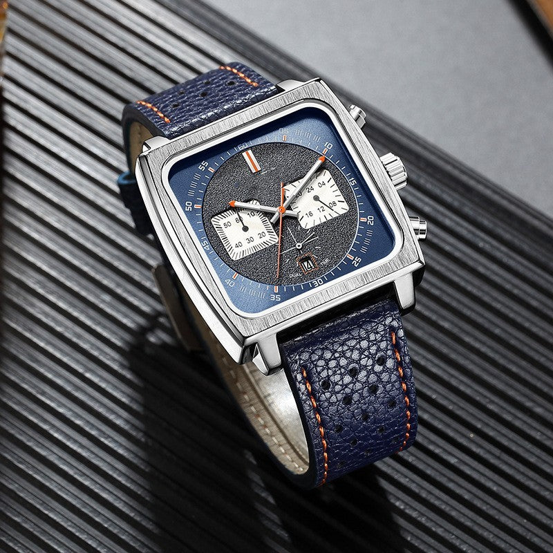 Business Men&#39;s Square Multi-function Watch