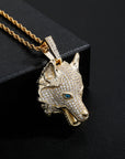 Wolf Head Necklace Pendant Men's ( 3 to 7 Days shipping)