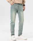 Men’s Premium Straight Leg Denim Pants – Stretch Cotton Jeans with Mid-Rise Fit, Durable Fabric & Versatile Everyday Style